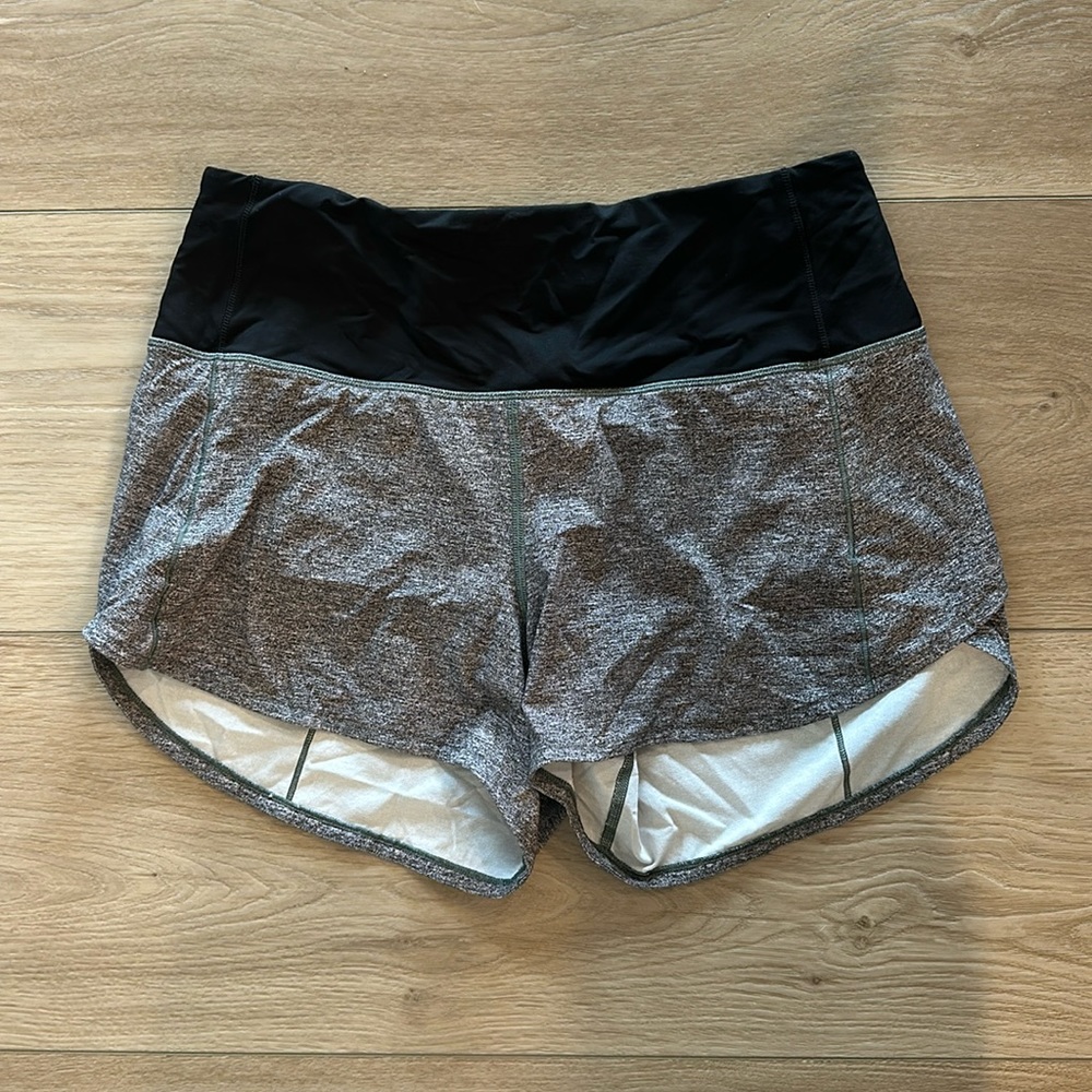 lululemon speed up grey shorts